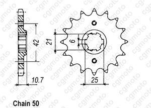 Pignon Cbx 550 F 86-87