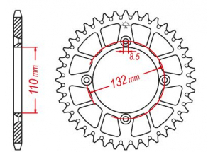 Couronne Alu TT Esjot Bleue