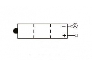 batterie 6N4A-4D L 58mm W 62mm H 131mm