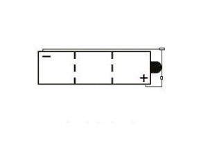 batterie 6N4C-1B L 71mm W 71mm H 105mm