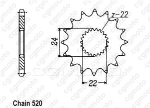 Kit chaine Aprilia 125 Red Rose