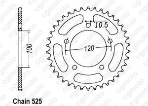 Kit chaine Aprilia Smv 1200 Dorsoduro