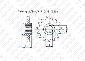 Kit chaine Aeon 125/180 Cobra