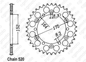 Kit chaine Barossa/Triton/Smc 170