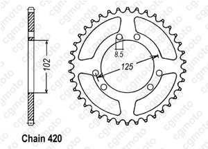 Kit chaine Bultaco 50 Lobito