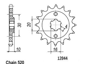 Kit chaine Cagiva 125 N 90