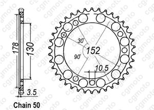 Kit chaine Cagiva 900 Elefant