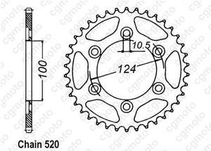 Kit chaine Ducati 620 Sport