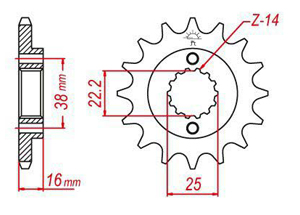 Kit chaine Ducati Superbike 749 S