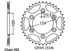 Kit chaine Ducati 750 Ss Ie