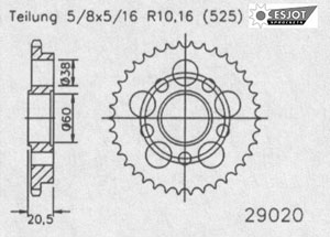 Kit chaine Ducati 916 Biposto