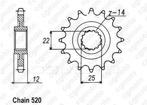 Kit chaine Gas Gas Tt 200 Ec