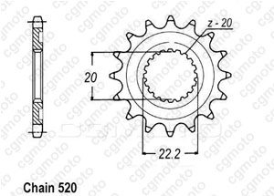 Kit chaine Gas Gas EC-F 250 4T