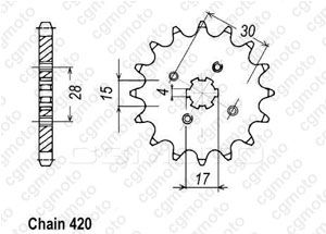 Kit chaine Honda Mbx 80