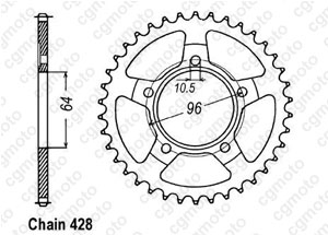 Kit chaine Honda Xlr 125 Jd04