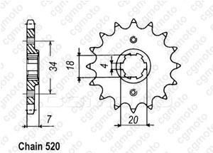 Kit chaine Honda Mbx 125