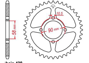 Kit chaine Honda Cbr 125 R