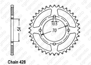 Kit chaine Honda Cbr 125 R