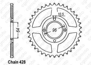 Kit chaine Honda Cg 125 E