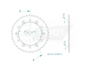 Kit chaine Honda Nx 250 J