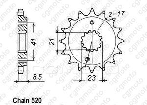 Kit chaine Honda Xr 400 R