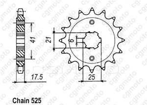 Kit chaine Honda Gb 500 Club Man