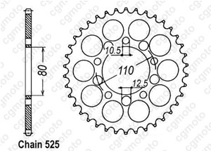 Kit chaine Honda Gb 500 Club Man