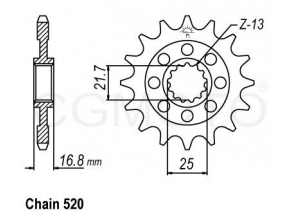 Kit chaine Honda Nc 750 Integra