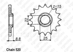 Kit chaine Ktm Egs/Exc 200