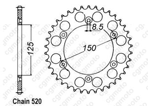 Kit chaine Ktm Exc 200