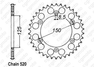 Kit chaine Ktm Sx 250