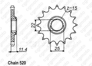 Kit chaine Ktm Sxc 400