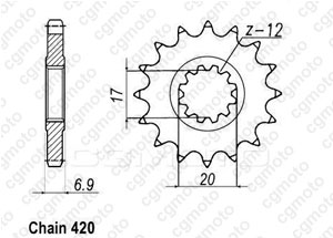 Kit chaine Mbk X-limit 50 Trail