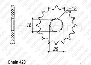 Kit chaine Mash 125