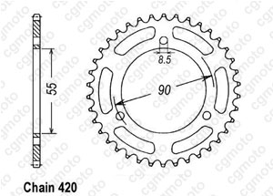 Kit chaine Rieju 50 Rs2 Matrix