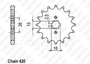 Kit chaine Suzuki Lt 50