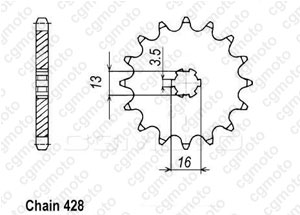 Kit chaine Suzuki Jr 80