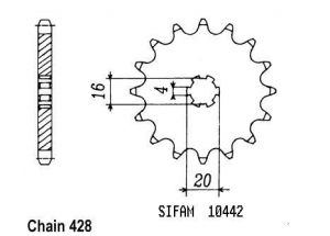 Kit chaine Suzuki Ts 125 Er