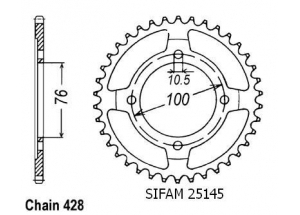 Kit chaine Suzuki Vl 125 Intruder