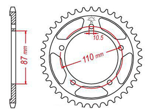 Kit chaine Suzuki V-Strom 250