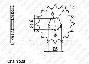 Kit chaine Suzuki Rg 250 Gamma