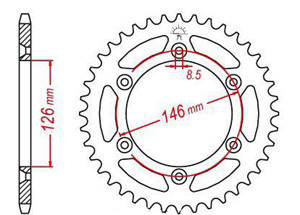 Kit chaine Suzuki Dr 350 Se