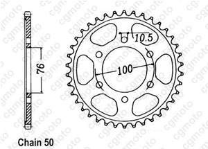 Kit chaine Suzuki Gsx 400 F