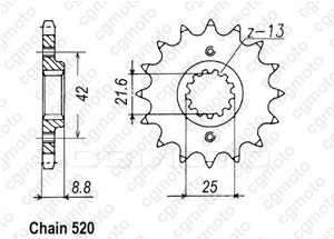 Kit chaine Suzuki Gs 500 E