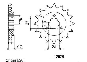 Kit chaine Suzuki Dr 600 S/R