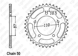 Kit chaine Suzuki Rf 600 R