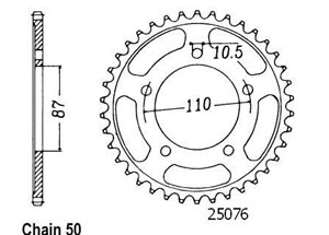 Kit chaine Suzuki Gsx 750 F