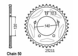 Kit chaine Suzuki Sv 1000 N