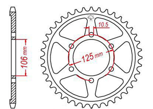 Kit chaine Triumph Daytona 675