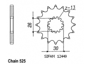 Kit chaine Triumph 865 Speedmaster